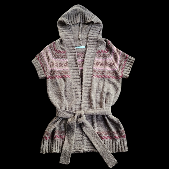 Y2K Maurices Hooded Cardigan with Tie Belt - Picture 3 of 9